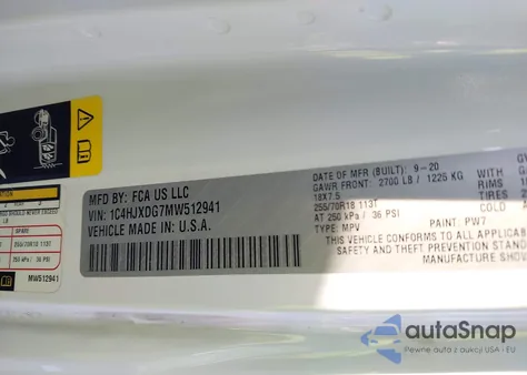 2021 Jeep Wrangler Unlimited Sport Altitude 4X4 из США, поврежденный, VIN 1C4HJXDG7MW512941